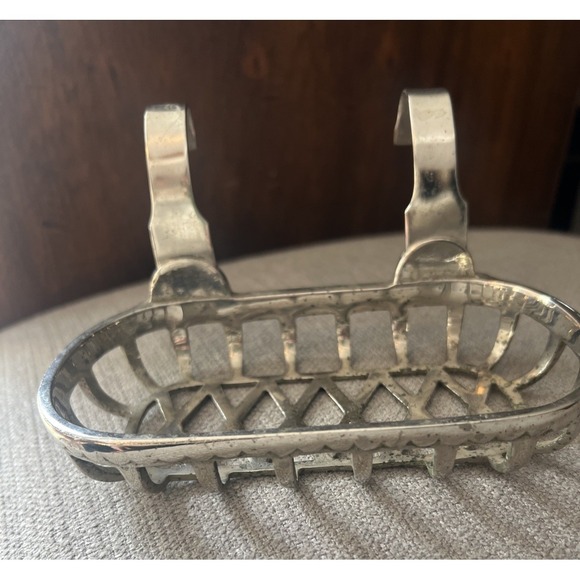 Clawfoot Bathtub Bar Soap Caddy Holder, Vintage, Chrome Metal, antique style - Picture 11 of 13